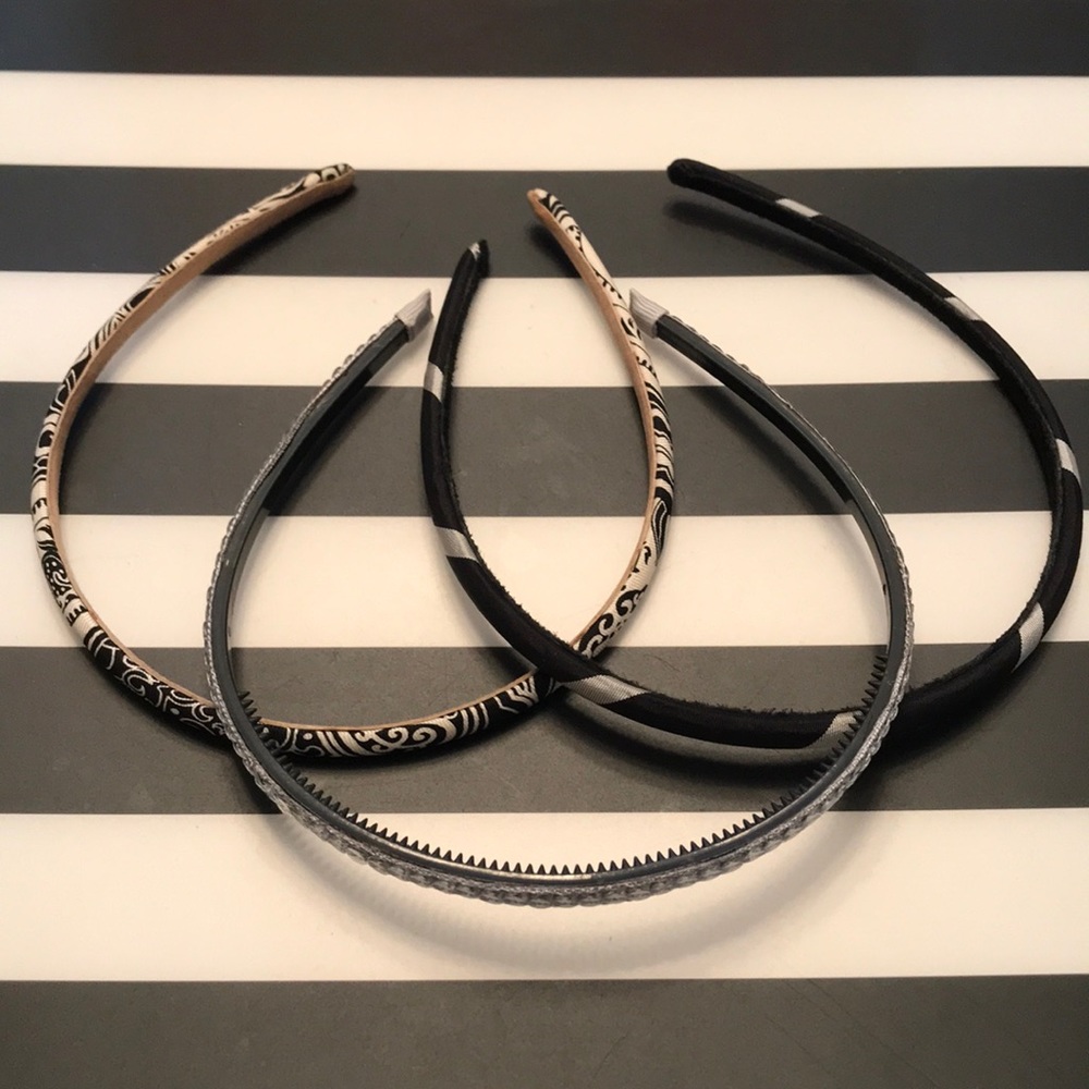 J Crew satin and sequin headbands